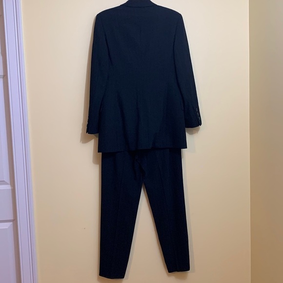 Escada Margaretha Ley Black 2 Piece Striped Wool Pants/Jacket Suit EU 38 US 6/8 - Picture 16 of 17